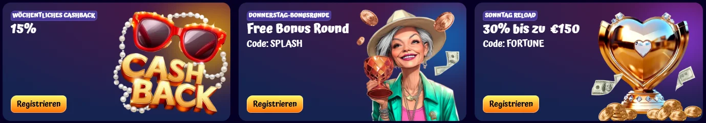 SpinGranny Casino Boni und Aktionen